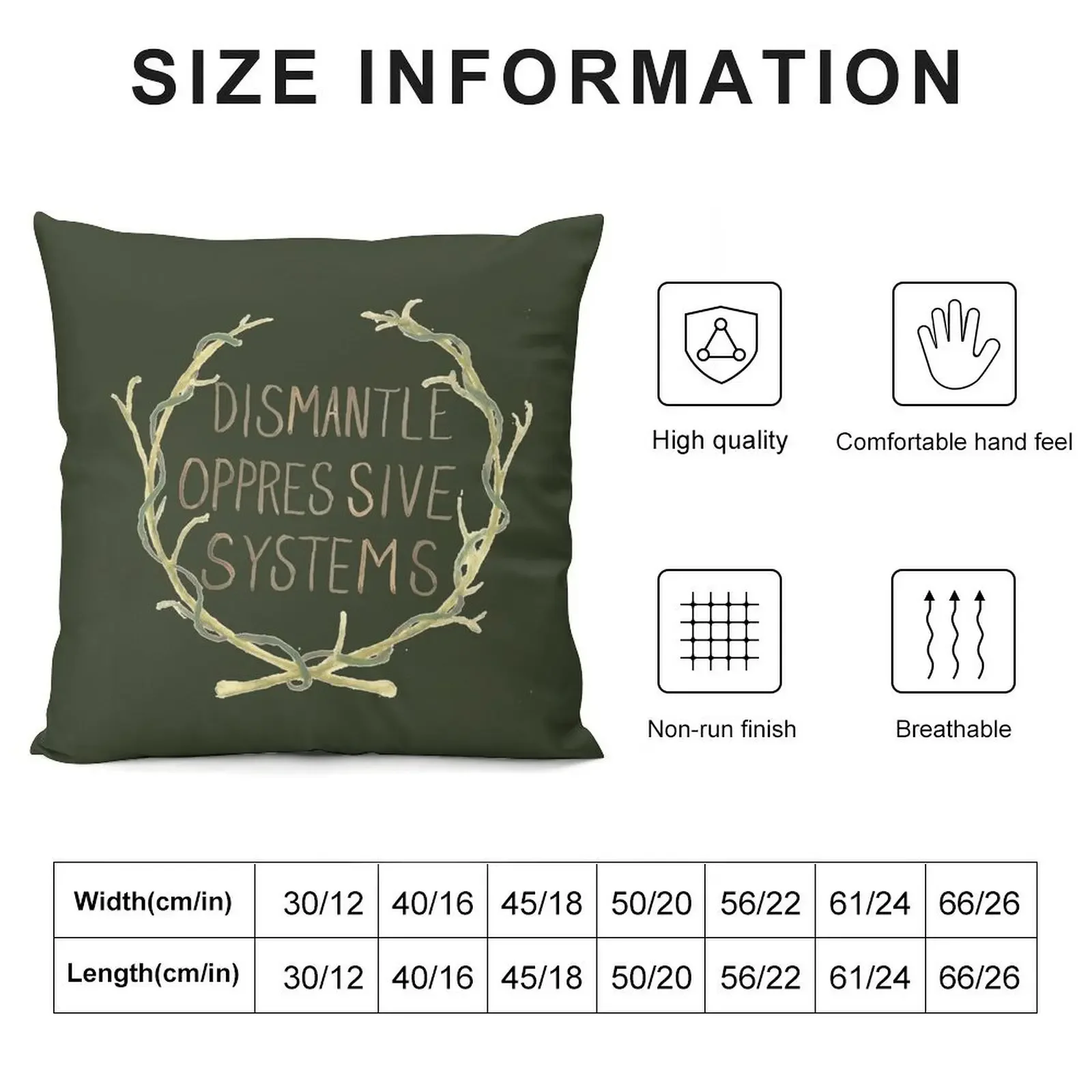 Dismantle Oppressive Systems- Variation 3 Throw Pillow Pillowcases Cushion Covers Sofa Cushions For Sofa pillow