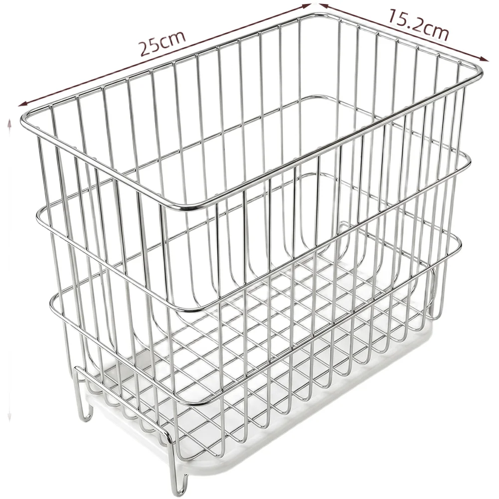 Functional Stainless Steel Storage Basket Engineered for Compact Spaces in Kitchen For Bathroom and Study Desk