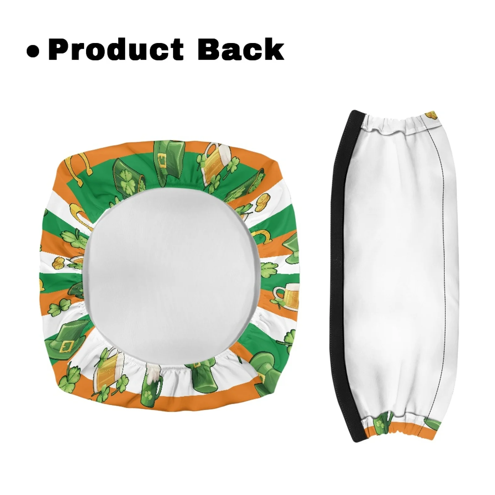 Coloranimal Irish Flag and Clover Pack of 2 Walker Seat Set Polyester Fabric Walker Seat Cushion Cover for Senior Ladies view 3