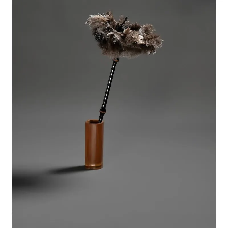 Ostrich hair duster extended furniture dust duster, tea room dust duster, household anti-static light