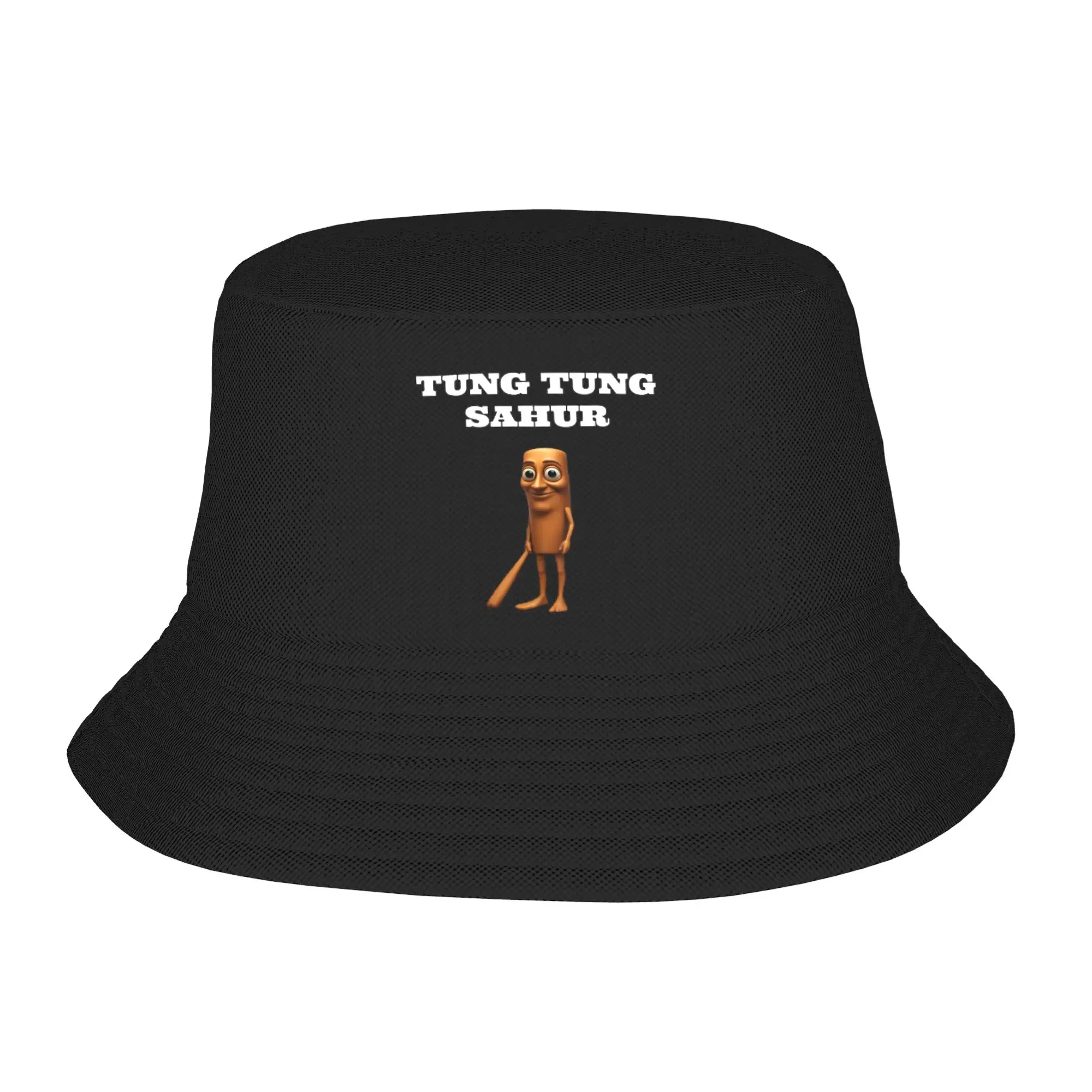 Tung Tung Tung Sahur Bucket Hats for Men Women Beach Italian Brainrot Meme Floppy Hat Stylish for Fisherman Cap Getaway Headwear