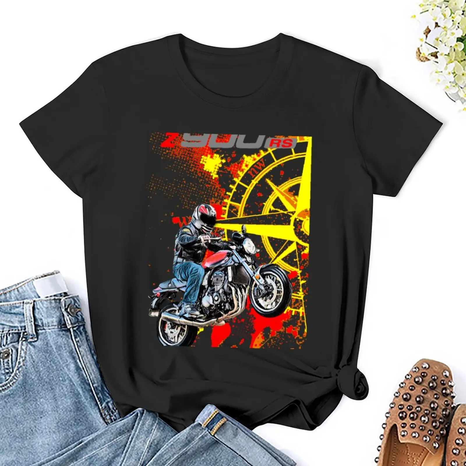 女性用速乾性アニメTシャツ,rs cafe 900,kawa z 9,サマートップ,アニメ