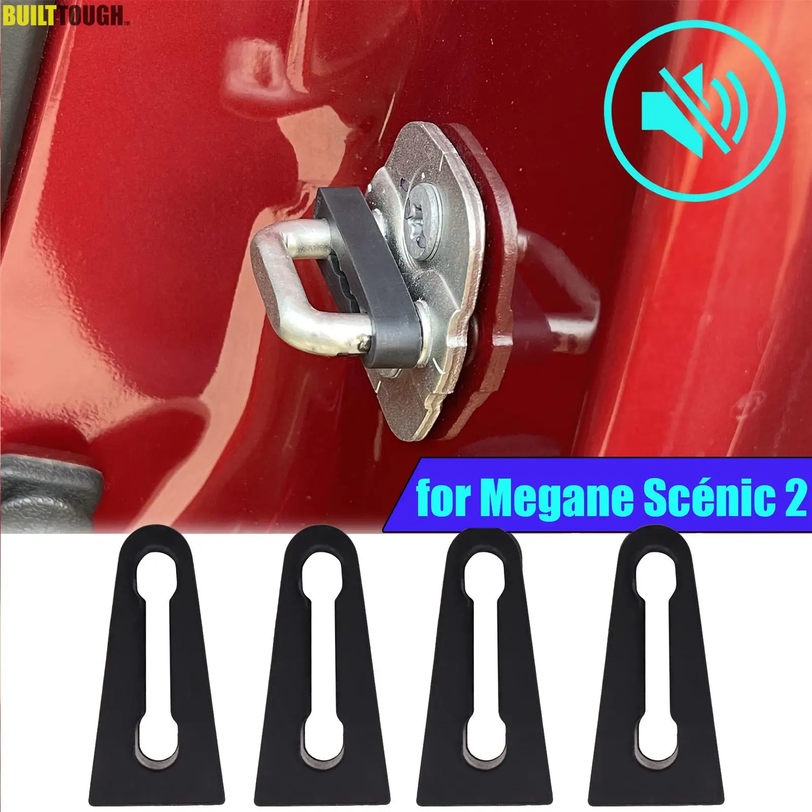 Sound Damper Door Lock Buffer for Renault Megane 2 Scénic 2 2002-2008 Soundproof Screaks Deaf Seal Deadener Deadening