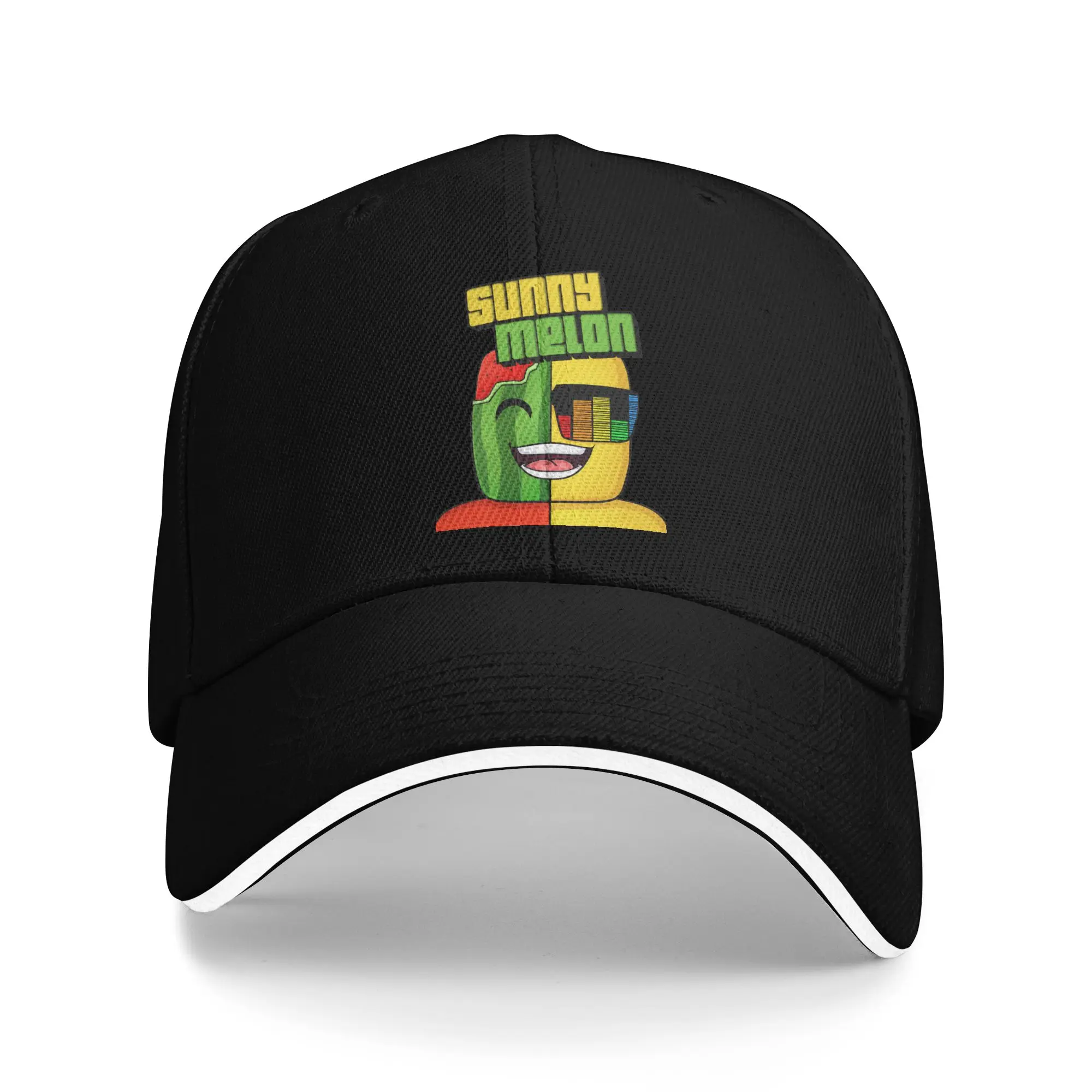 Sunny And Melon Split Half Face Combined Portrait Casual Baseball Cap  Trucker Hat Summer Sunscreen Men Women Baseball Caps