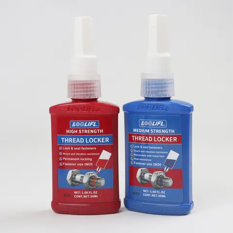 Loolifl243-271 Thread Locking Adhesive, Screw and Nut Sealant, Anti-Loosening, Anti-Vibration, Anti-Rust, Anaerobic Type 10G-50G, Removable and Non-Removable, Pack of Two