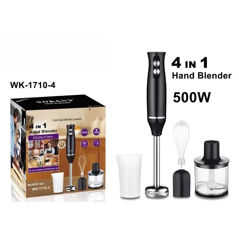 Professional Immersion Hand Blender - Stainless Steel Blade with EU Plug