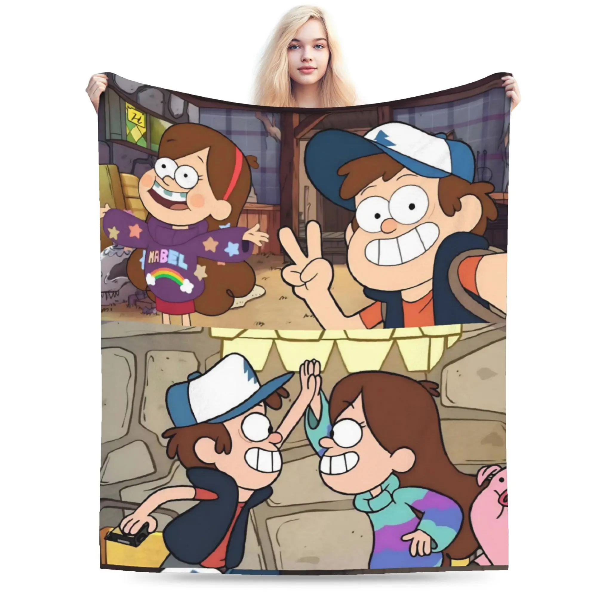 Super Soft G-Gravity Falls Throw Blanket Premium Flannel Fleece Lightweight  Bed Blanket Warm Plush Blankets All Season Use