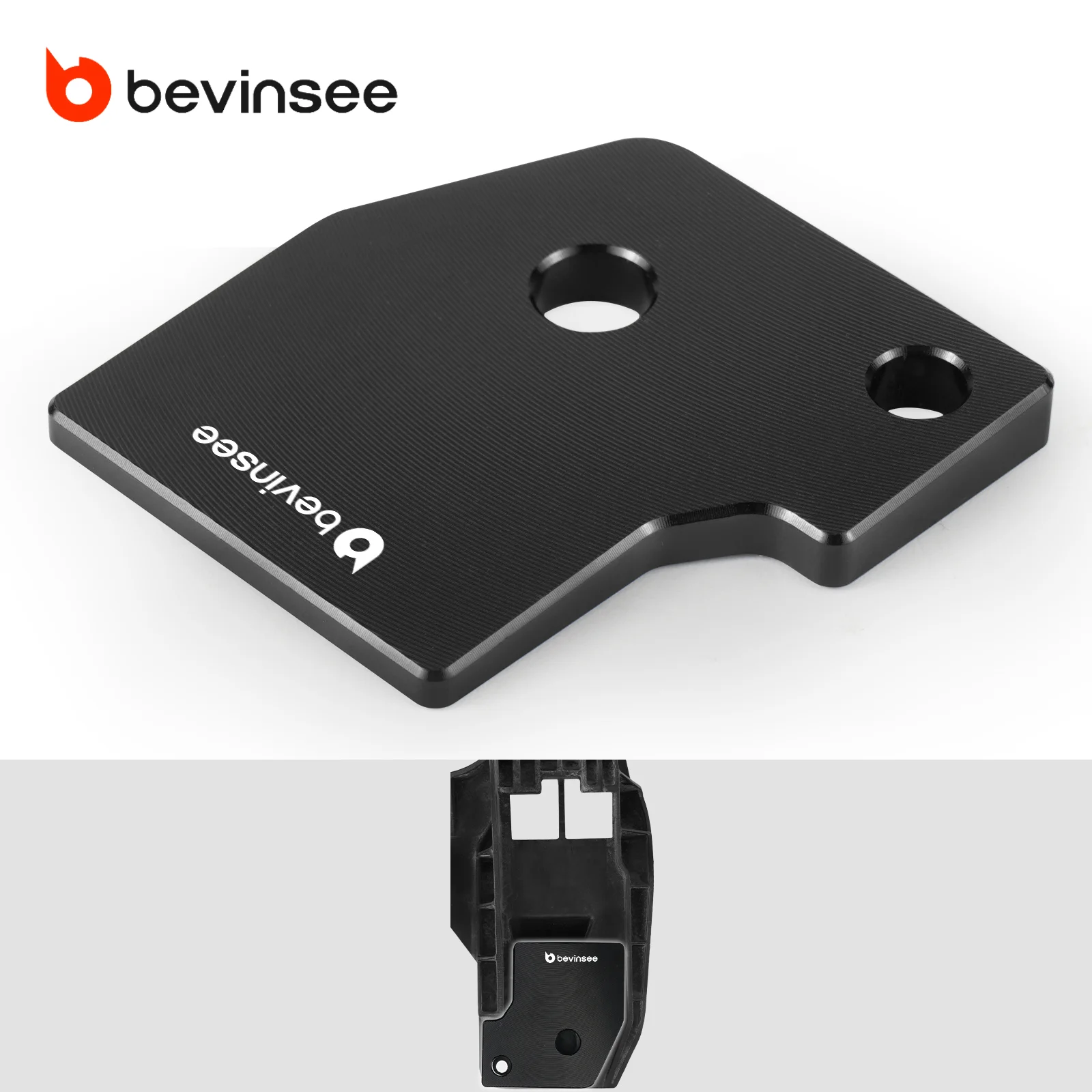 BEVINSEE Aluminium Accelerator Pedal Spacer for VW for Golf MK7 1.4T 1.8T MK7/MK8 GTI/R for Alltrack for Sportwagen