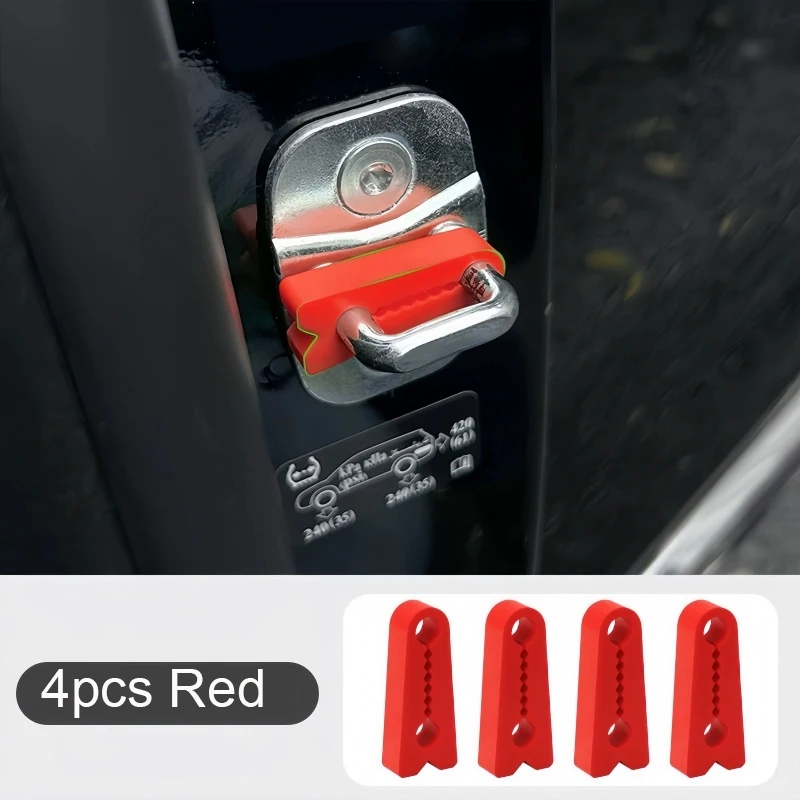 4PCS Car Silicone Door Limiter Damper Pad For GAC AION ES V UT RT 2022-2026 Lock Shock Absorber Door Check Arm Protector Cover