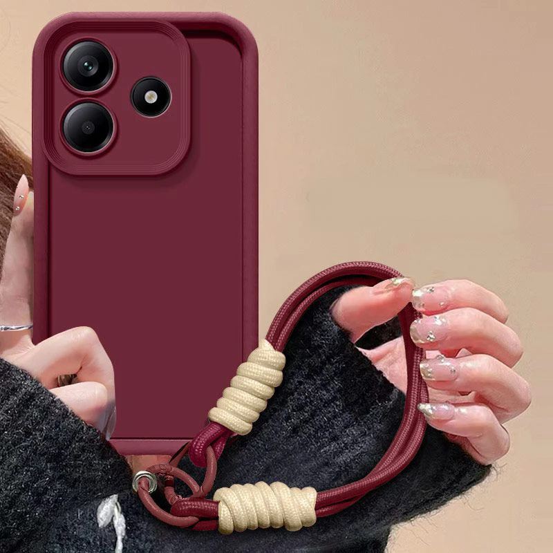 For Realme C53 Case Realme C51 C51S Narzo N53 Note 50 Phone Case Weaving lanyard Cover Skin Feel Protection Shockproof case