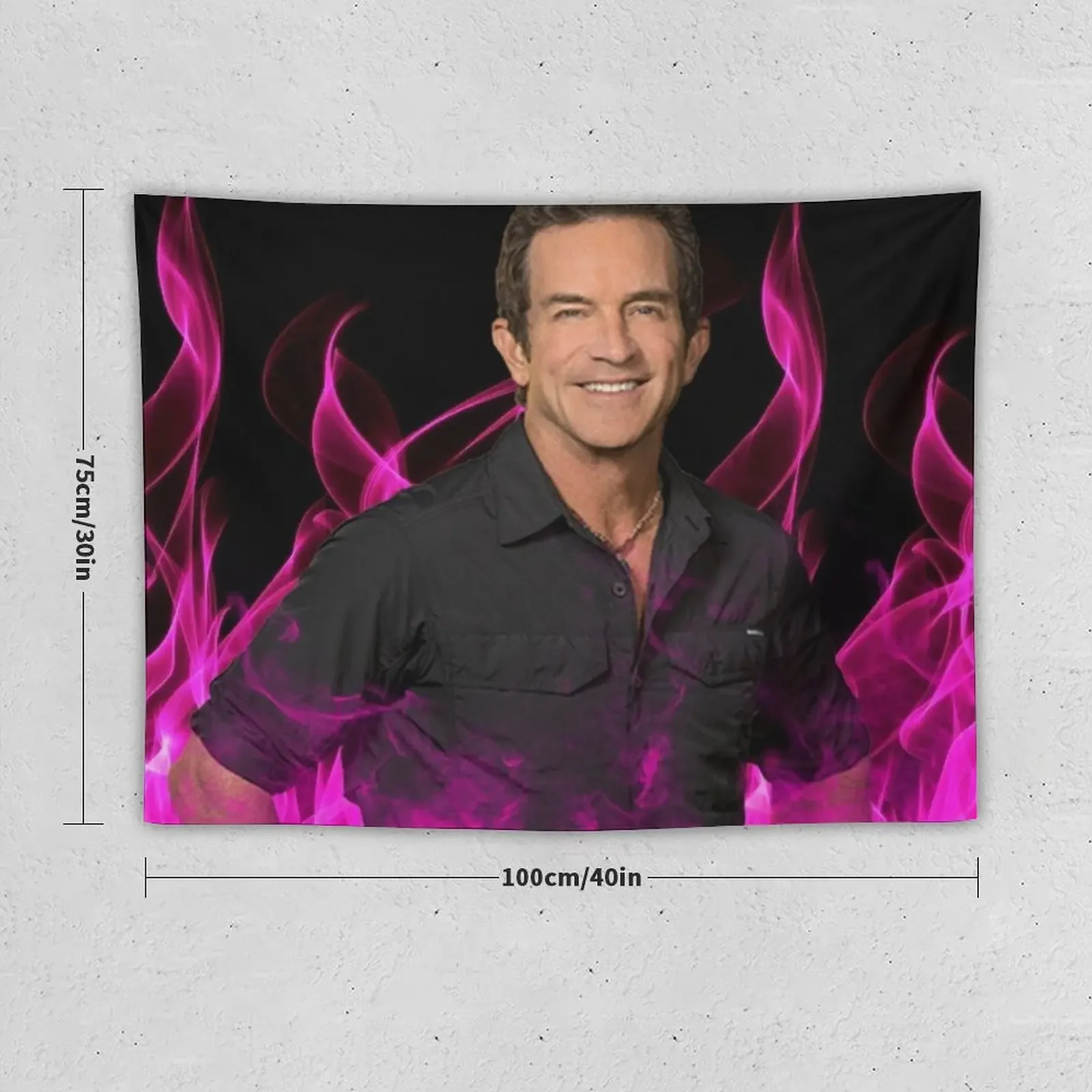 Jeff Probst Survivor Pink Fire Tapestry Tapete For The Wall Decoration For Rooms Bedrooms Decorations On The Wall Tapestry