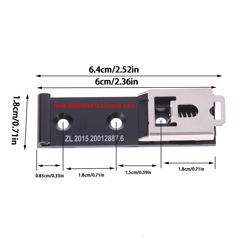 1Pc 35MM U Shaped DIN Rail Holder Universal Rail Buckle Rail Fixed Clamp Fastener Clip For Relay Mounting‘