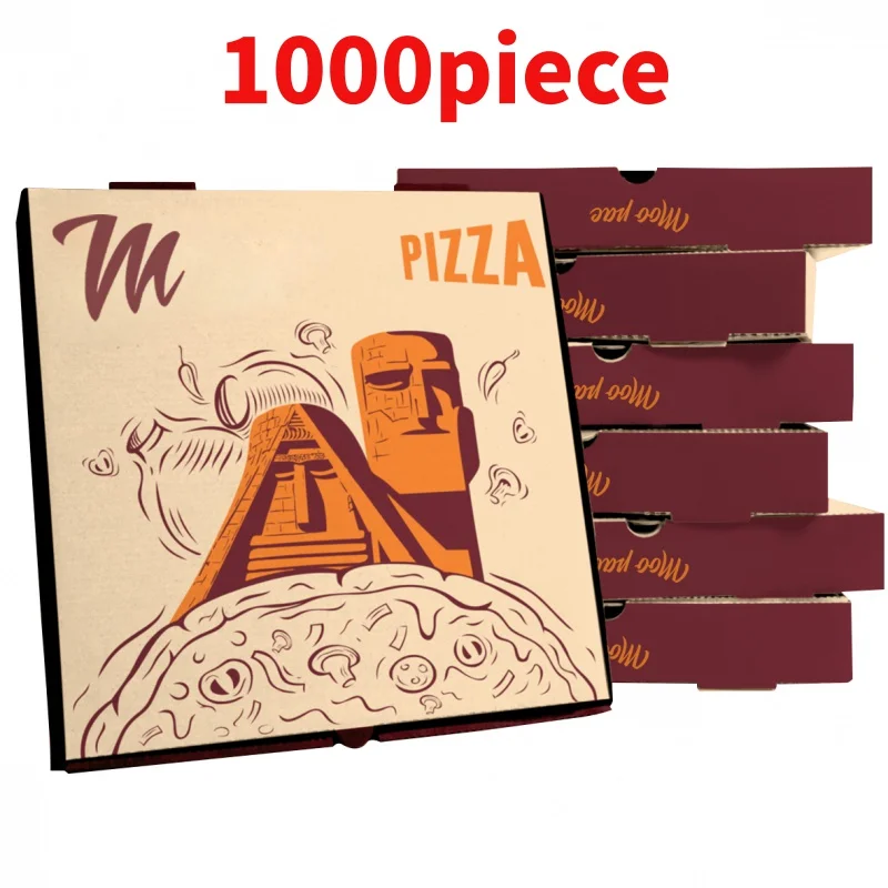 

10 00Piece. Custom.Hot Sale Custom Pizza Box Printed Logo Box Pizza Carton Packaging