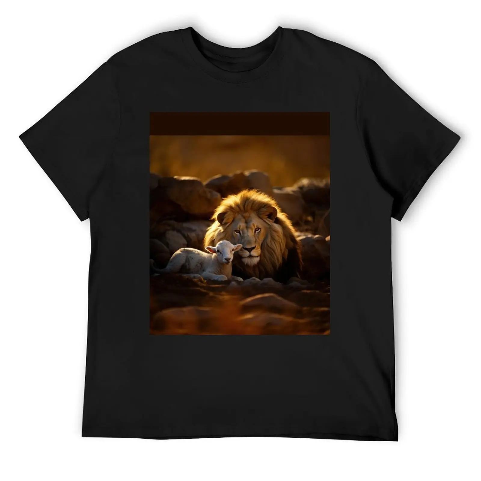 

The Lion and the Lamb T-Shirt shirts graphic tees plus sizes men graphic t shirts