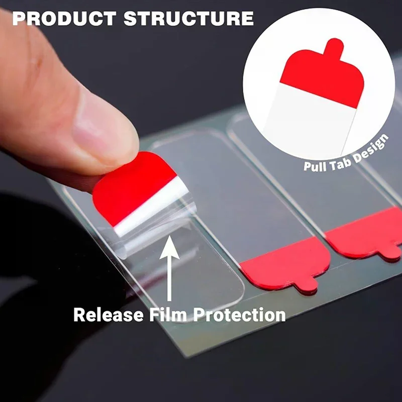 30pcs/60pcs/120pcs Double-sided Adhesive Tape Transparent Extra Strong Sticky Strip For Photos Decor Crafts Removable Stickers