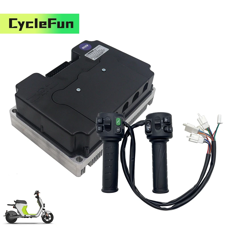 

High Speed FarDriver ND961000 96V V2 DC Controller 450A 8KW-10KW With T08 Throttle For Electric Motorcycles Scooter Conversion