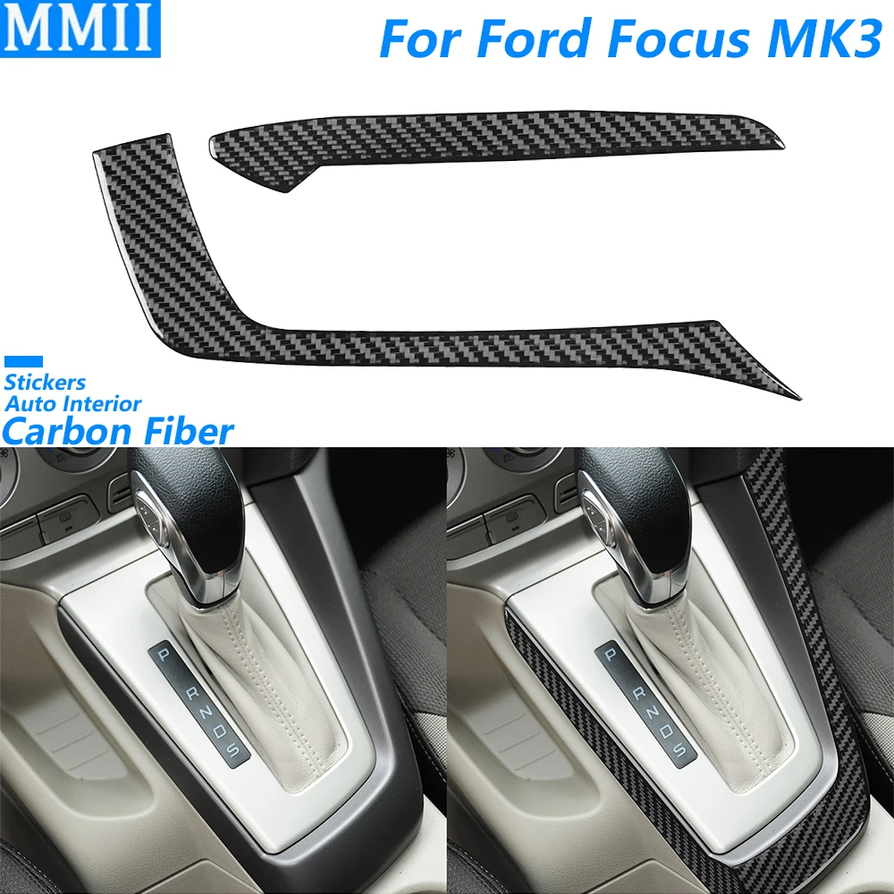 

For Ford Focus MK3 2012-2014 Carbon Fiber Center Console Gear Shift Exterior Frame Trim Cover Car Interior Accessories Sticker