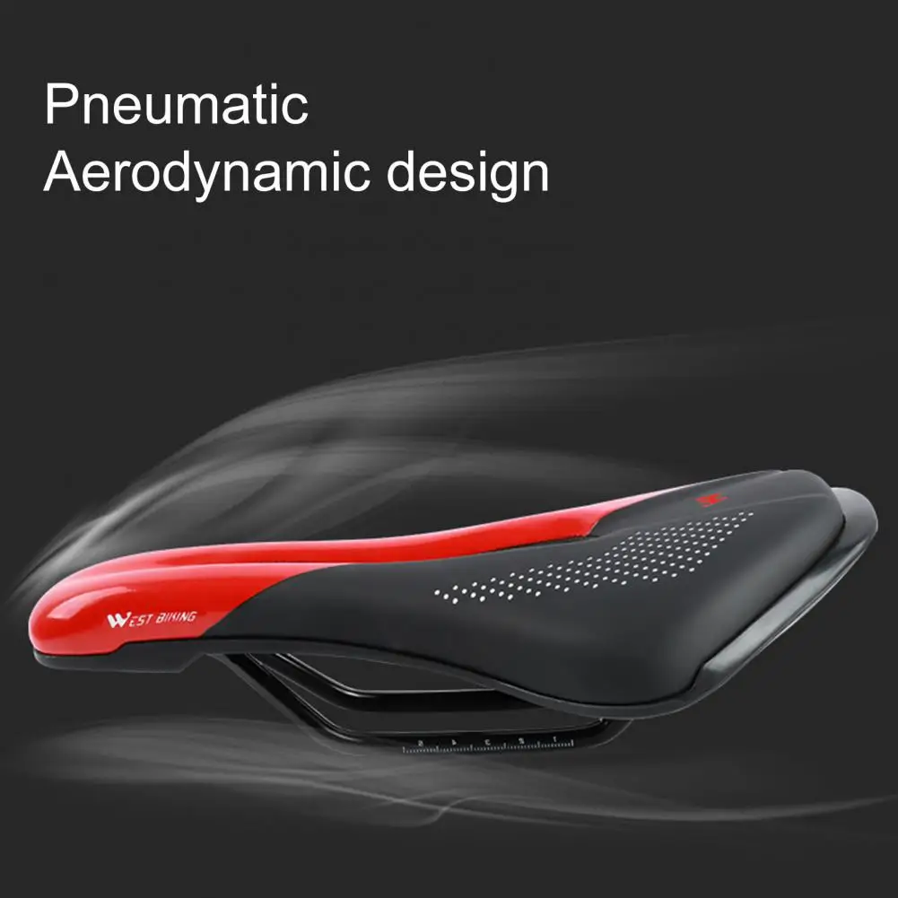 Practical  Seat Saddle Faux Leather Comfy Hollow Bicycle Saddle Durable Strong Seat Cushion for Bicycle