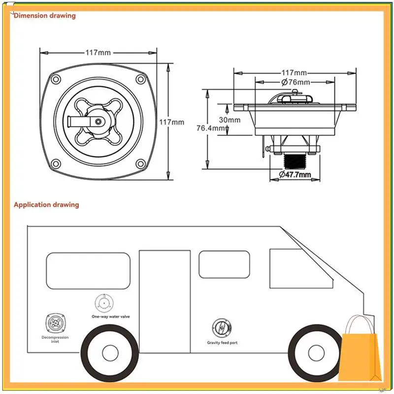 RV Wall Mount FILLER Regulator Impact ความดันควบคุม Water ENTRY สําหรับ Rvs Trailer Campers เรืออุปกรณ์เสริม