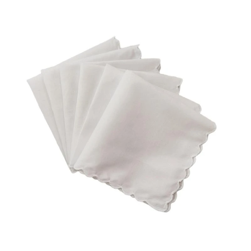 30x30cm 여성 자수 넥타이 넥타이 염료 수컷 주머니 손수건 Y166을위한 하얀 손수건