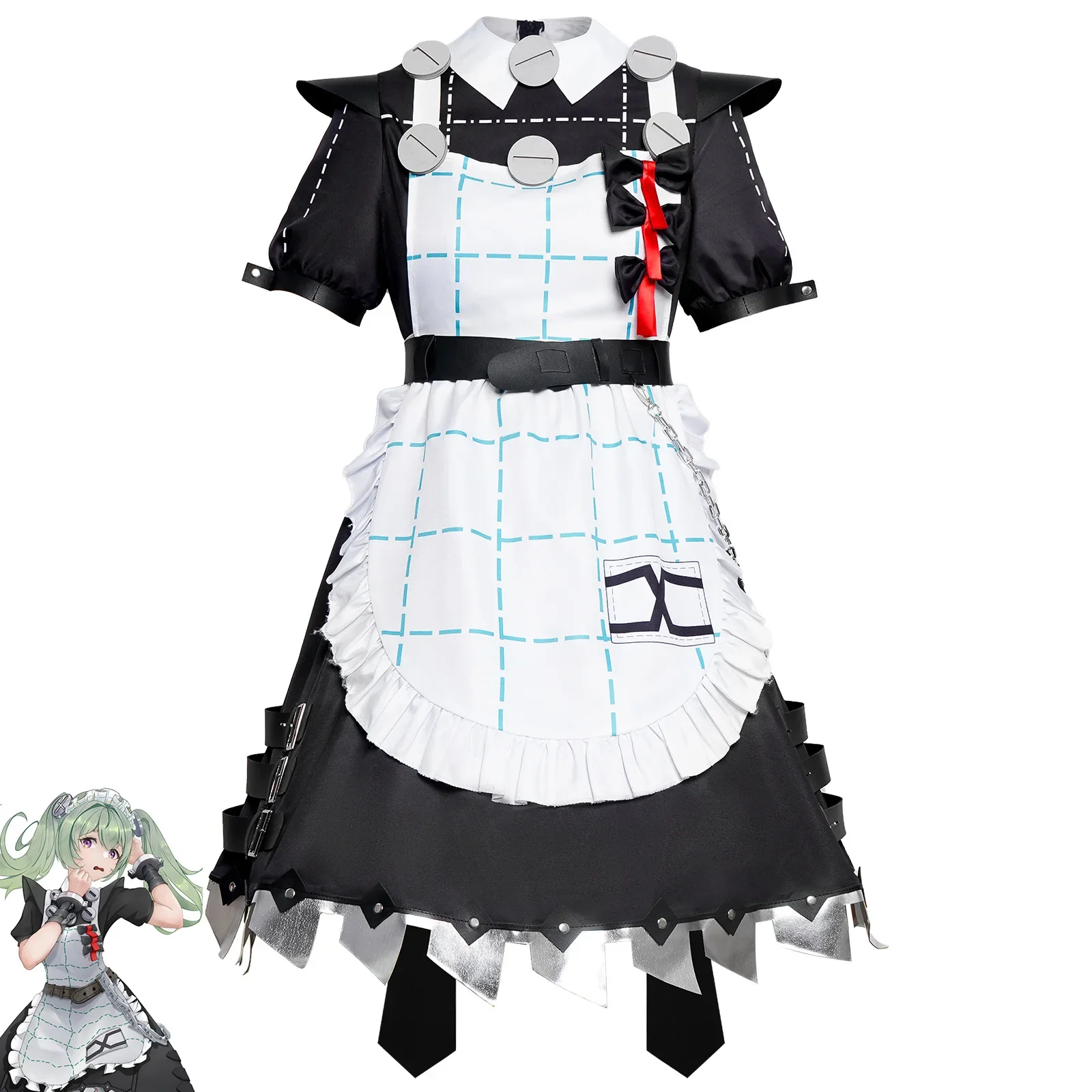 Game Zenless Zone Zero Ellen Joe Maid Outfit Dress Cosplay Costume for Women Cute Maid Uniform Hallowen Carnival Party Clothes