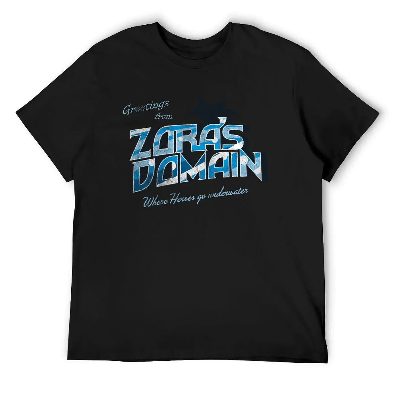 Greetings from Zora's Domain T-Shirt blacks quick drying anime clothes mens designer clothes