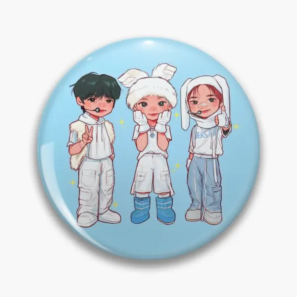 Skz Danceracha White Love Felix Hyunj  Soft Button Pin Brooch Hat Collar Creative Badge Decor Funny Clothes Metal Lover