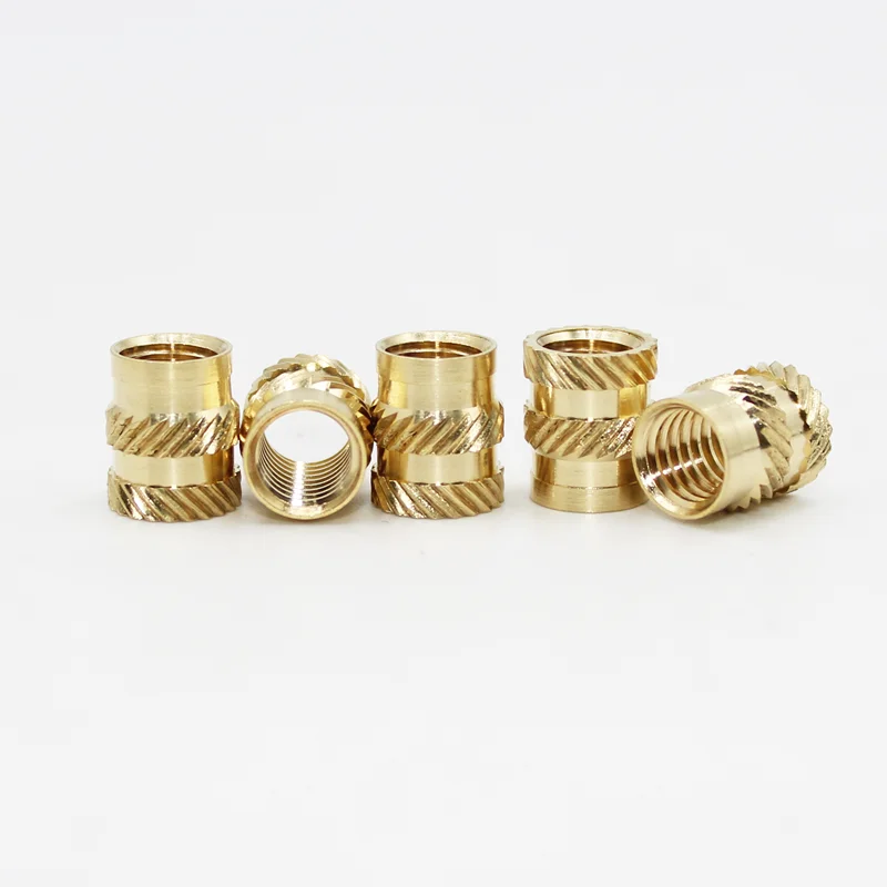 Brass Hot Melt Insert Knurled Nut Thread Heat Molding Double Twill Injection Embedment Nut Set For 3D Printer M2 M2.5 M3 M4M5 M6