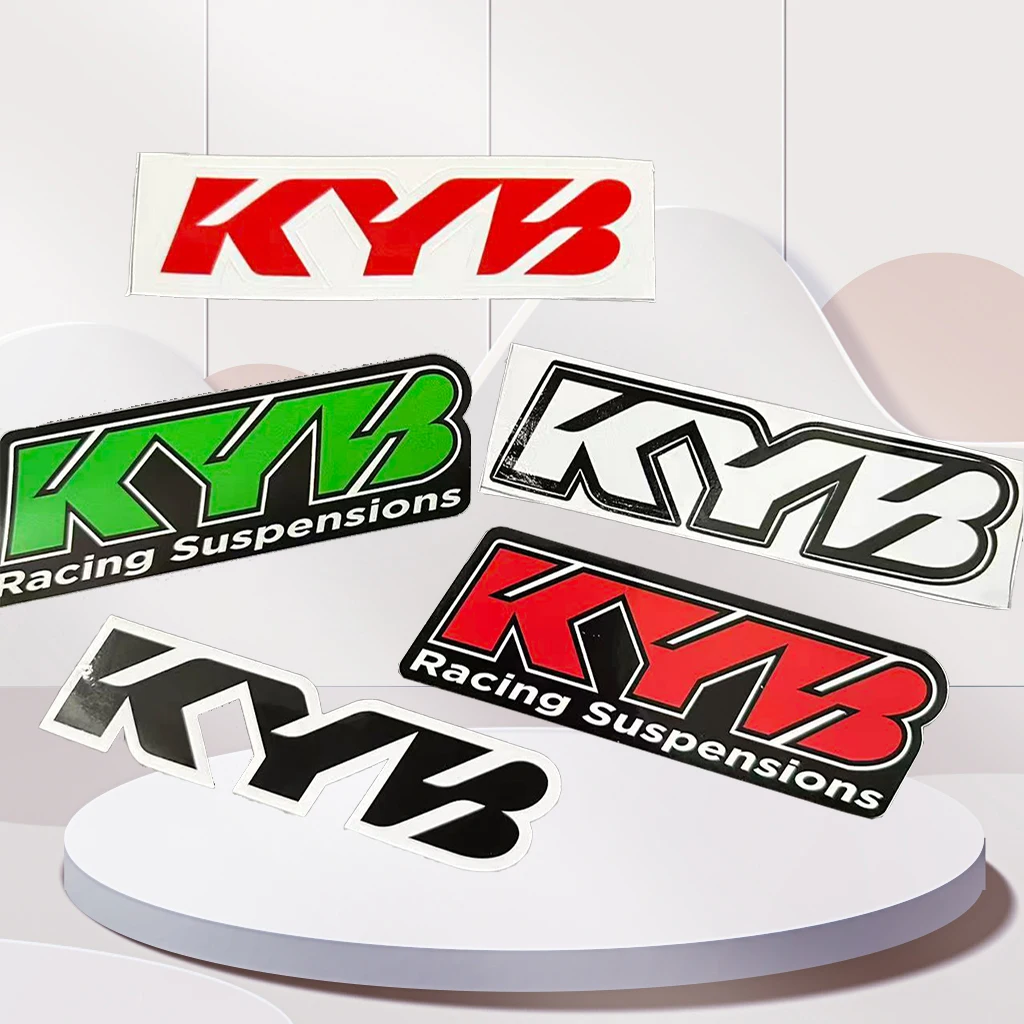 Pegatinas para horquilla de motocicleta, calcomanía de Motocross para logotipo de vinilo KYB, calcomanías de suspensión duraderas, 2 uds.
