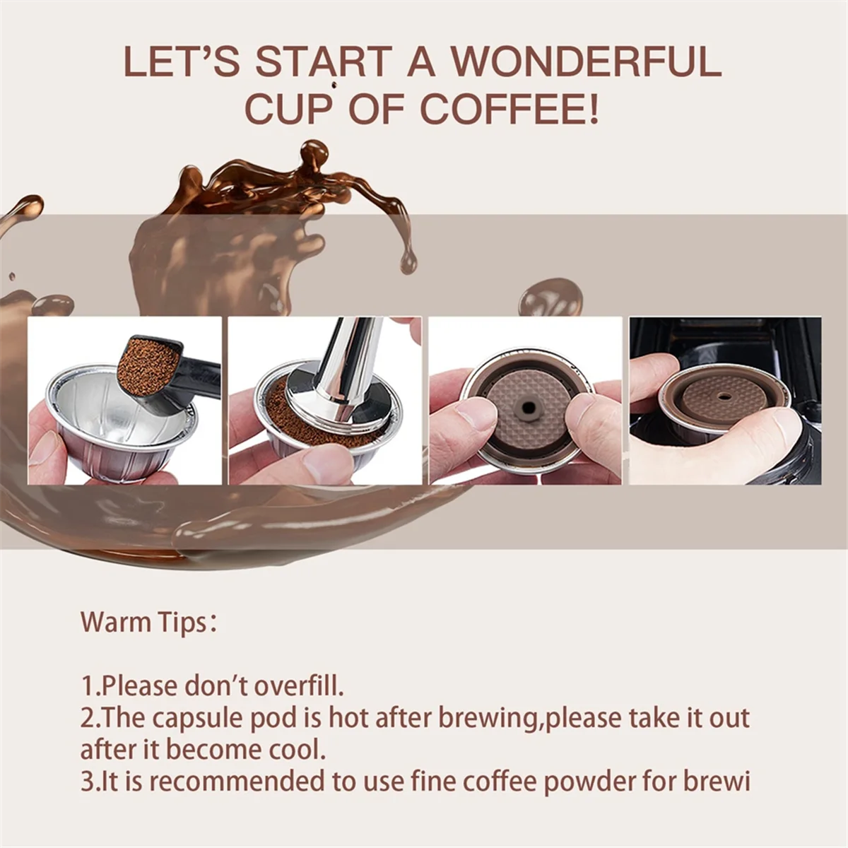 4Pcs Coffee Capsule Lids, Food Grade Silicone Caps for Nespresso Vertuo Pods, Vertuo Pod Lid for Refillable Nespresso