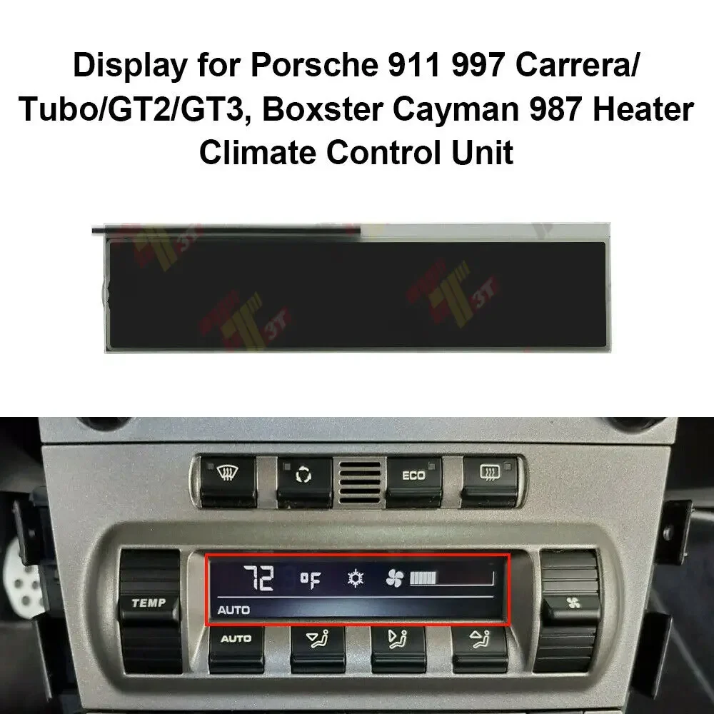 LCD Display Screen ONLY for Porsche 911 997 Carrera For Boxster Cayman 987 AC Heater Climate Control Unit