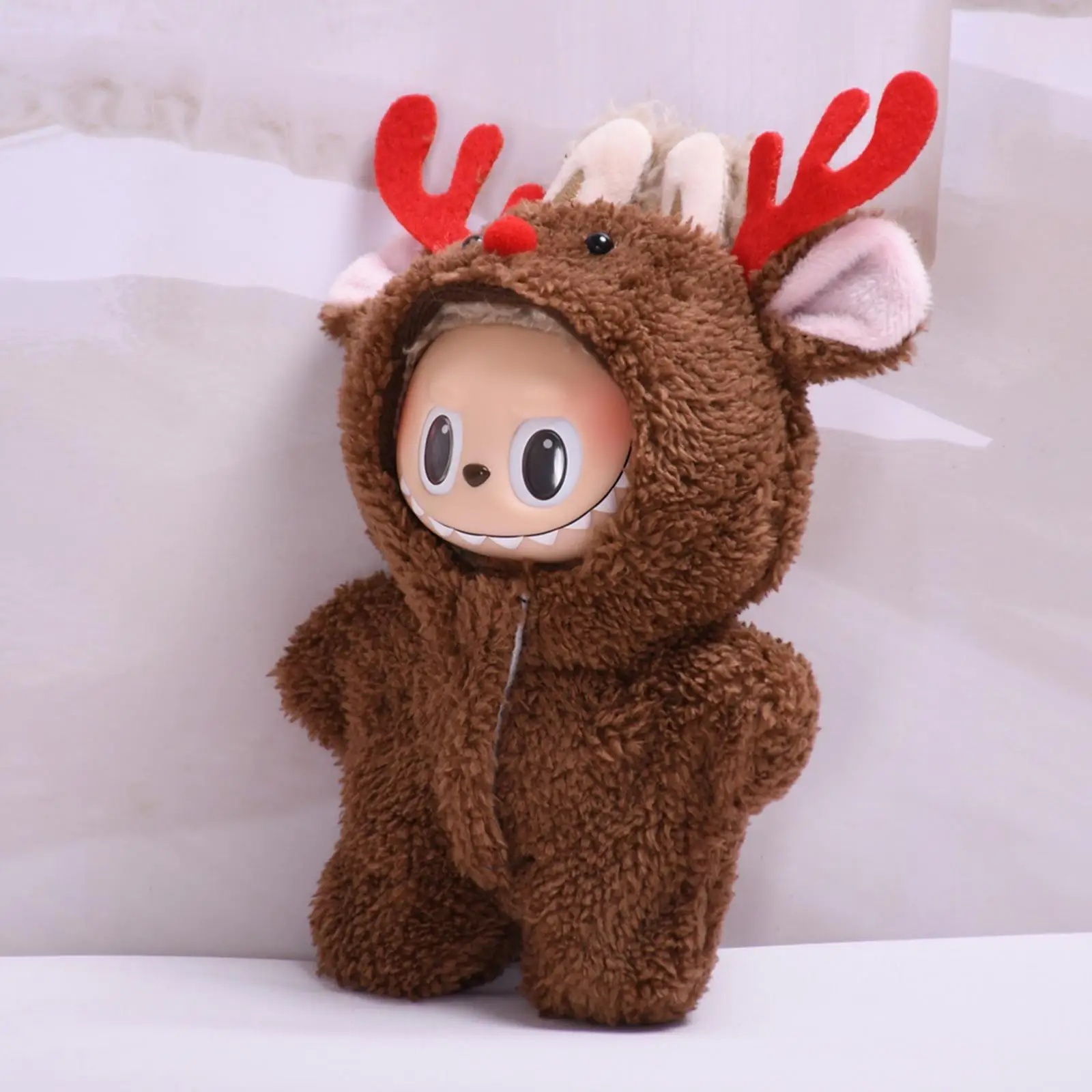 Plush Figure Elk Romper Outfit Playsuit Costumes Fashion Educational Photo Props Clothes DIY Dress up Bodysuit for 15cm 17cm