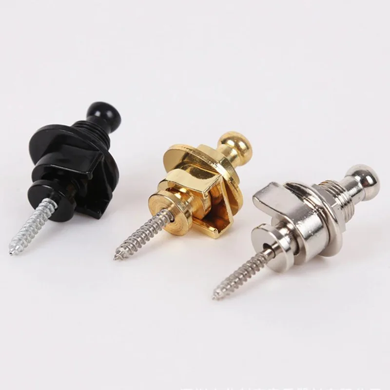 Guitar Bass Strap Lock Skidproof Metal StrapLock Locking Pegs Pins Guitar Strap Buttons End Guitarra Accessories XYLJ02