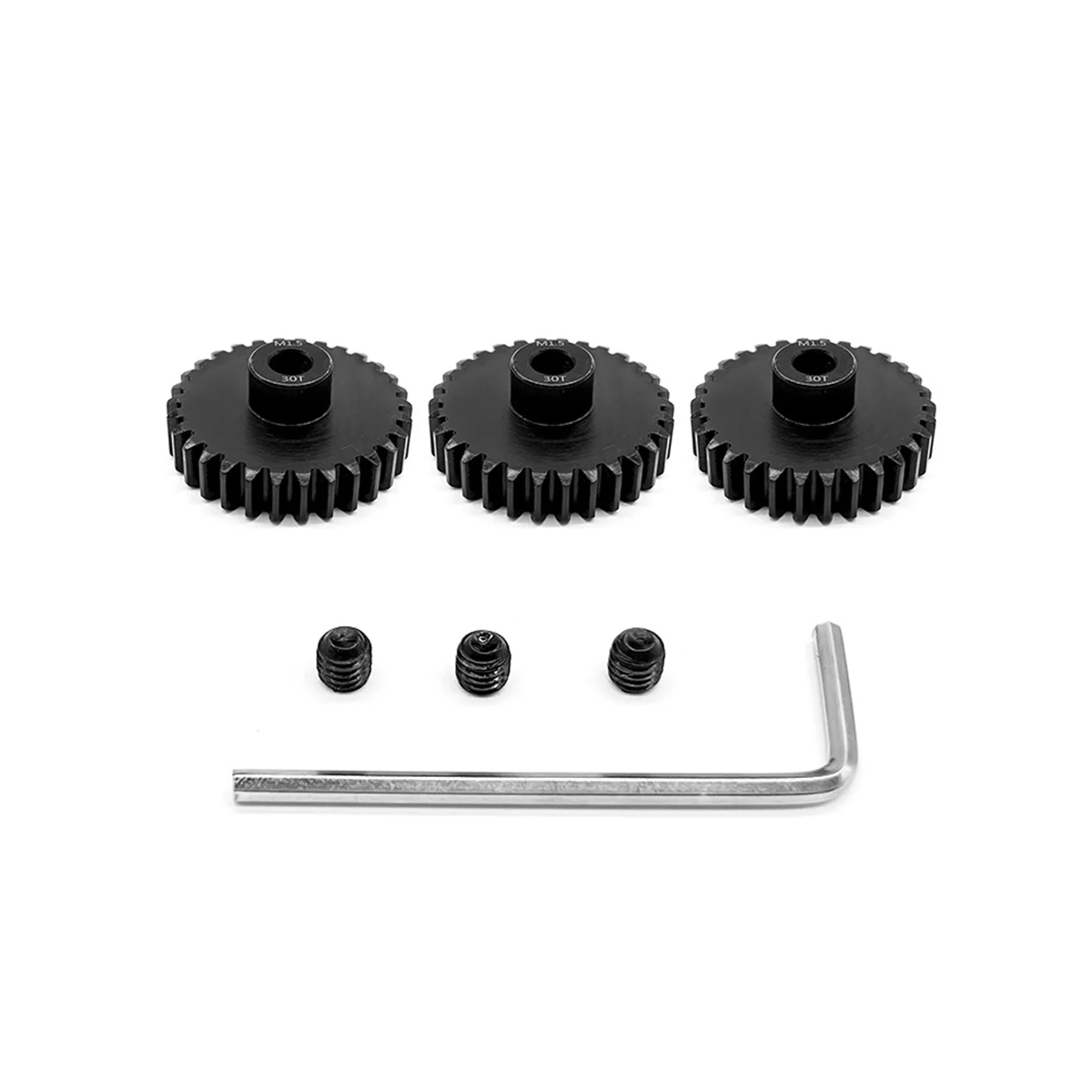 Remote Control Car Gear M1.5 Modulus 8.0 Inner Hole Chrome Steel 11-30T Motor Gear 3 Sets Including Machine Meter,28T