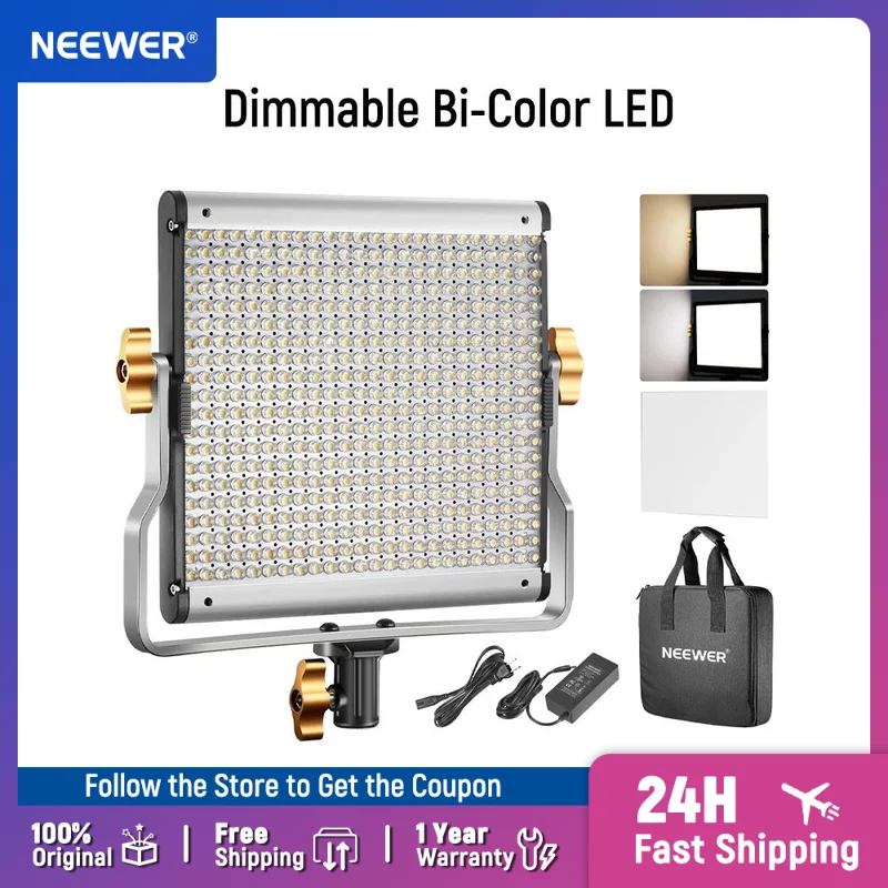 

Neewer Dimmable Bi-Color LED with U Bracket Professional Video Light for Studio, YouTube Outdoor Video Photography Lighting Kit