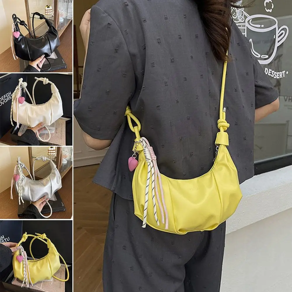 Casual Solid Women's Bag PU Leather Large Capacity Shoulder Bags Zipper Hobo Bag