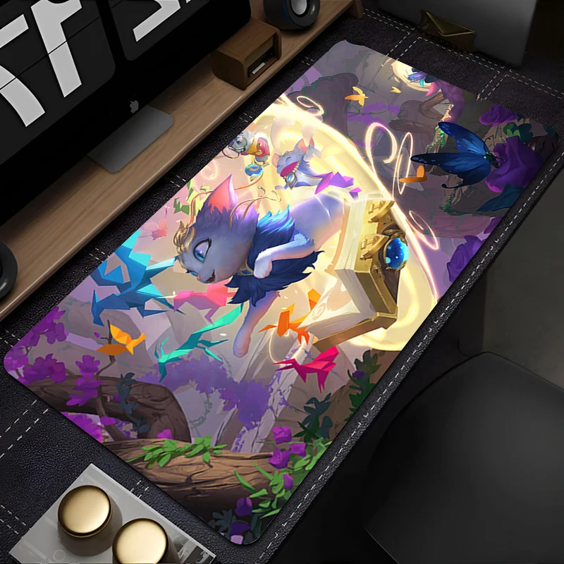 

Mouse Pad Larger Speed Mini Pc Computer L-league Of Legends Yuumi Keyboard Desk Mat Gaming Accessories Rubber Anti Slip Mousepad