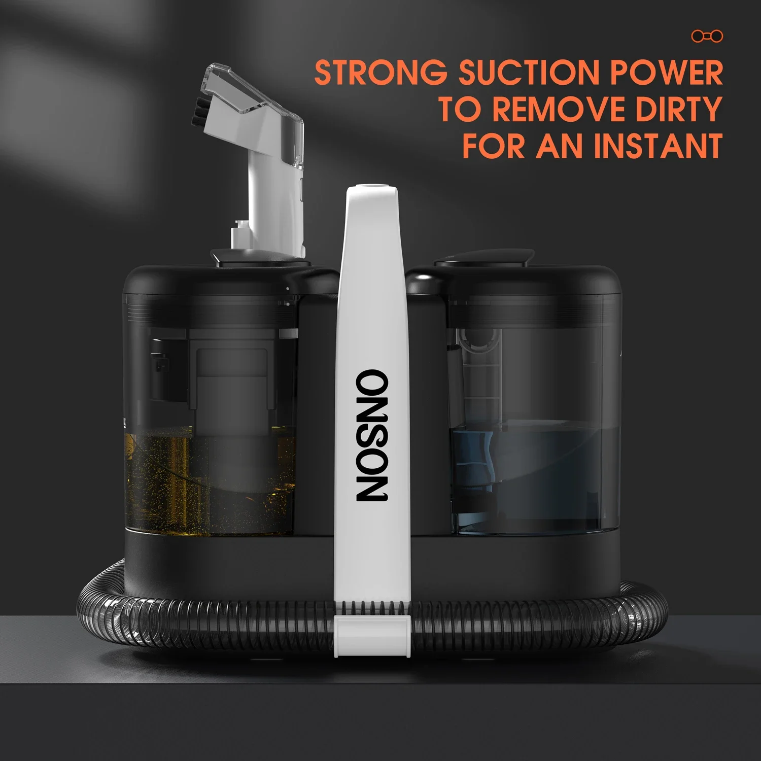 Teppichreiniger, Maschine, Polsterreiniger, tragbar, 450 W, starker Saugpunkt, Stoffstaubsauger für Haustiere, Treppen, Autositz, Couch