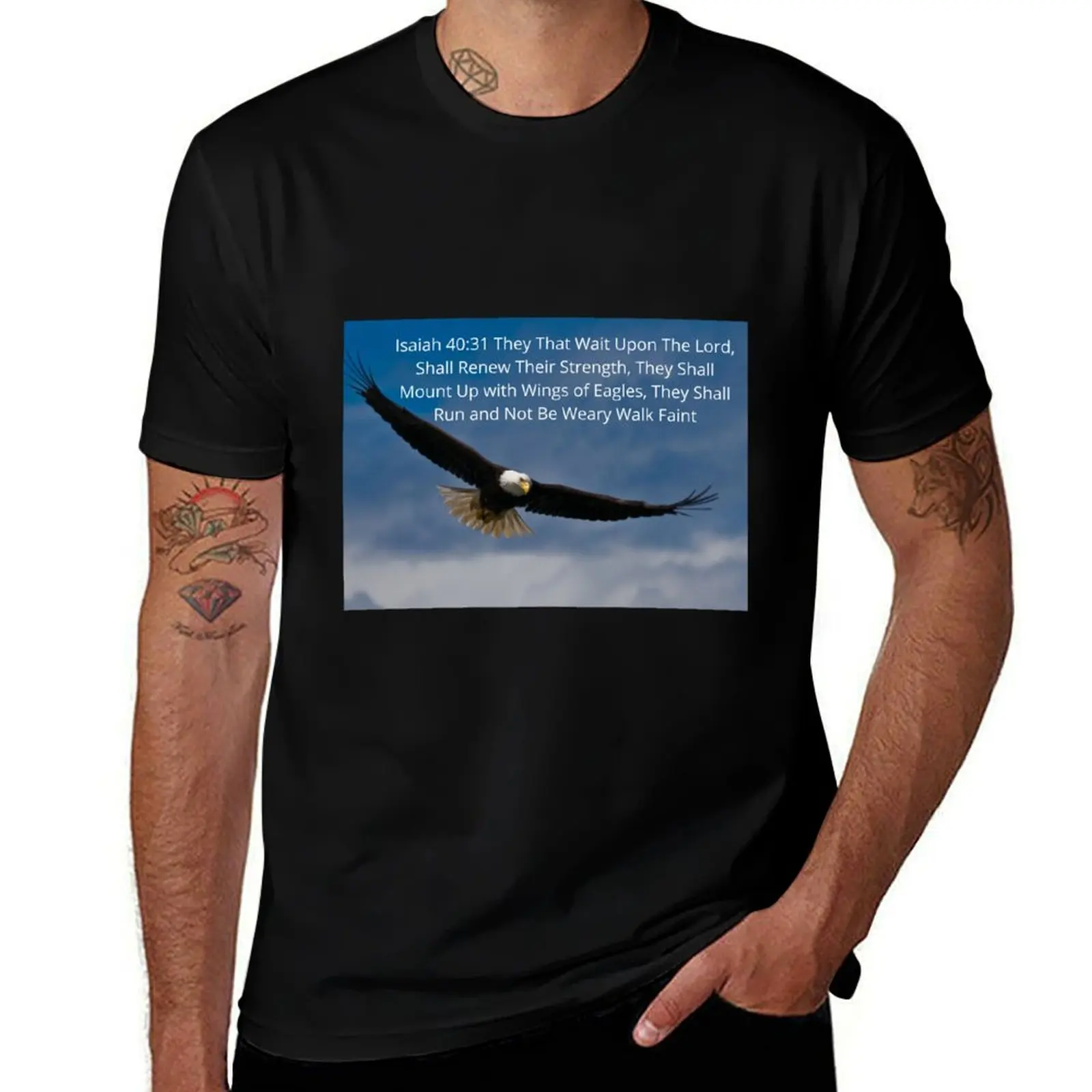 

Isaiah 40 vs 31 On Eagles Wings T-Shirt Quick Dry Outdoor Sports T-Shirt