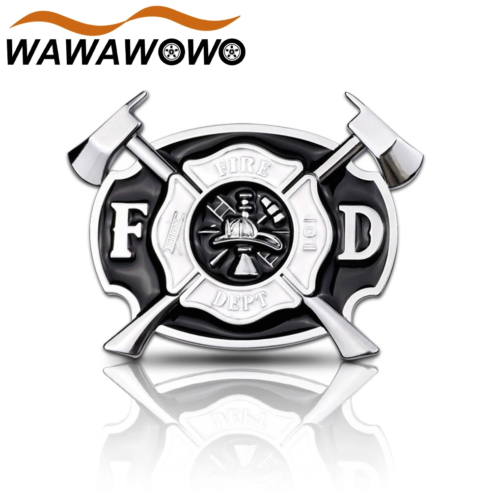 1Pcs 3D Metal FIRE DEPT Fire Department Decals, Firefighter's Honor, Courage, Rescue Sticker, Fireman Zinc Alloy for Car Truck