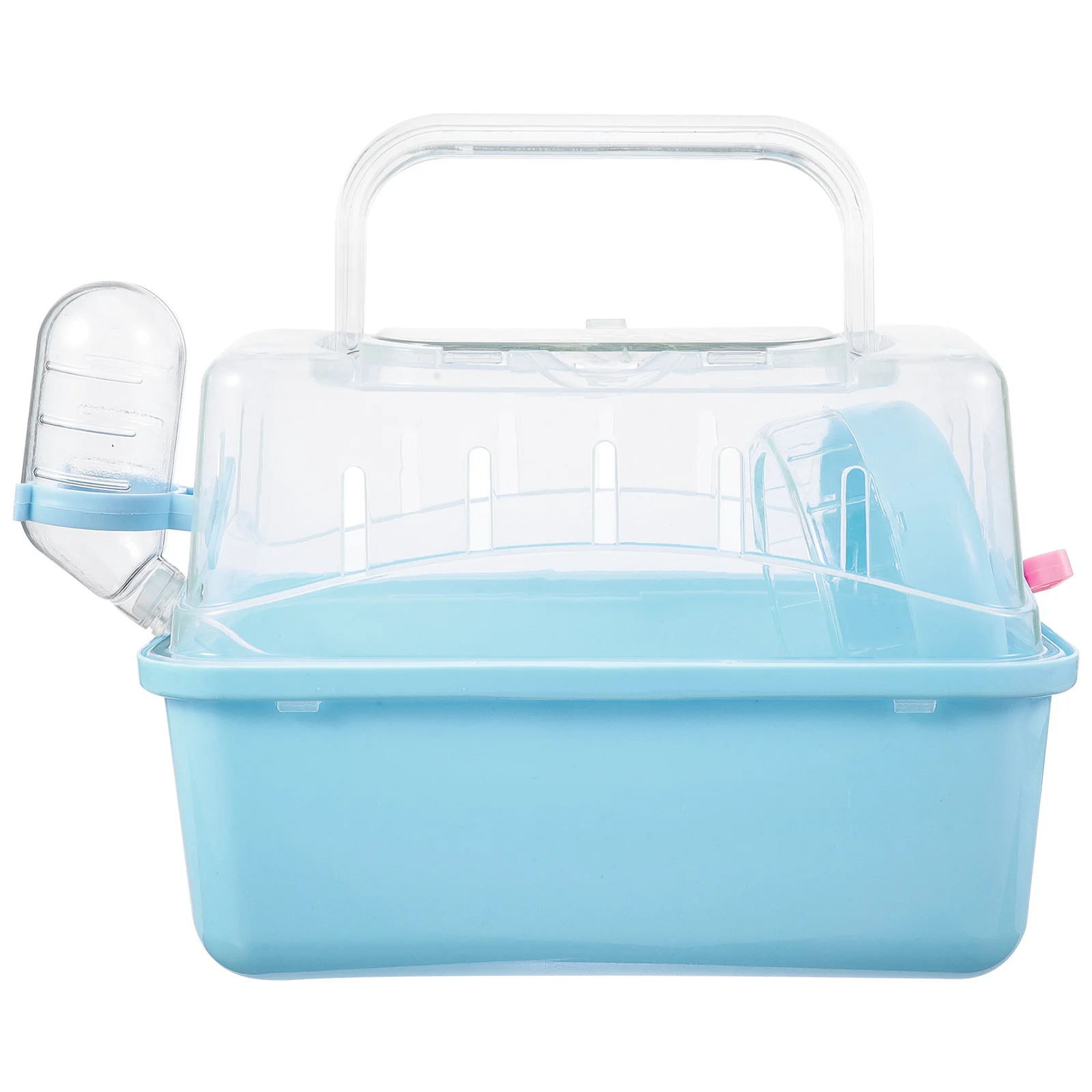 

1 Piece Transparent Hamster Cage with Panoramic Sunroof Portable Plastic Carrying Box for Small Pets Travel Outdoor Shopping