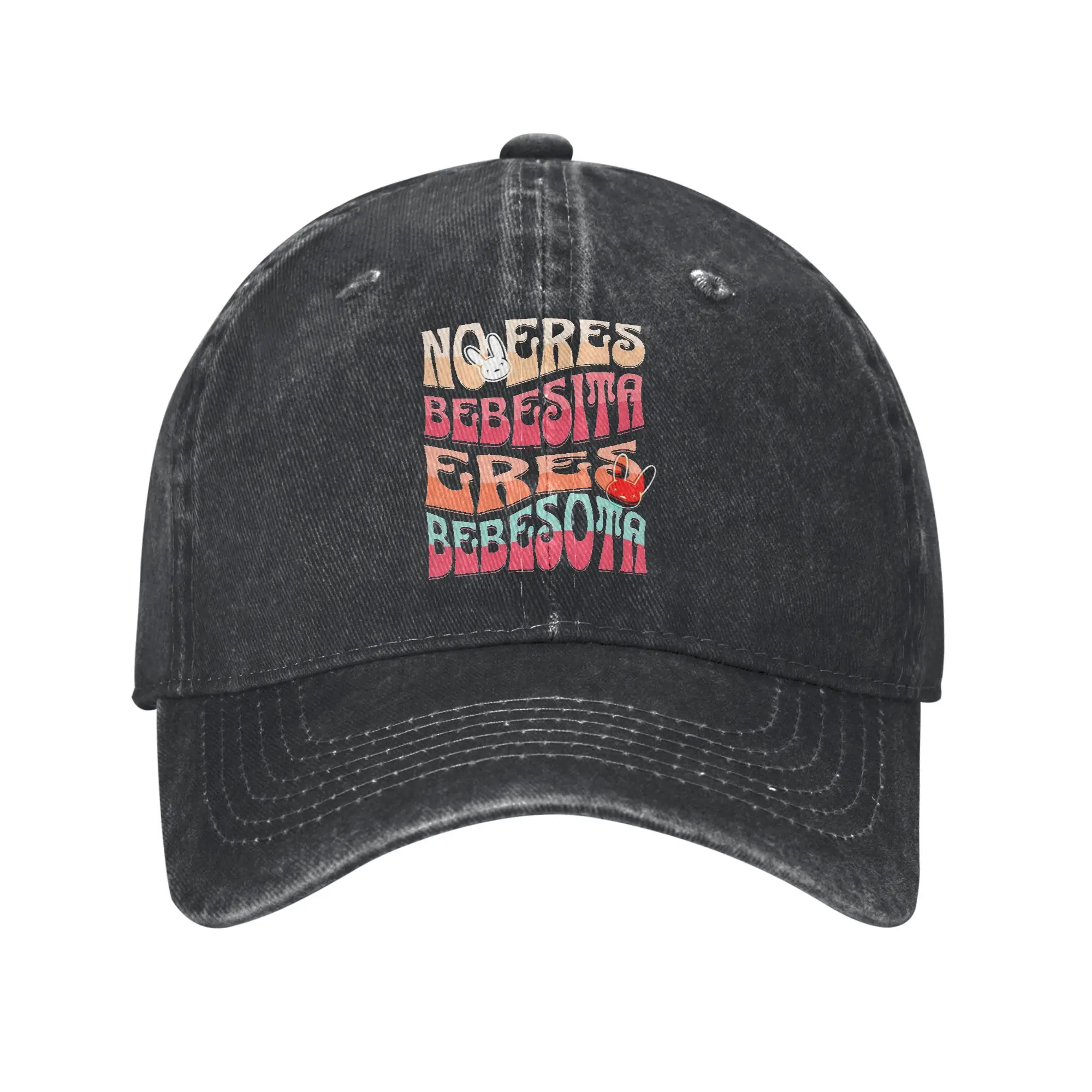 No Eres Bebesita Eres Bebesota Album Baseball Caps Distressed Denim Bad Bunny Snapback Cap  Running Golf Unstructured Hats Cap