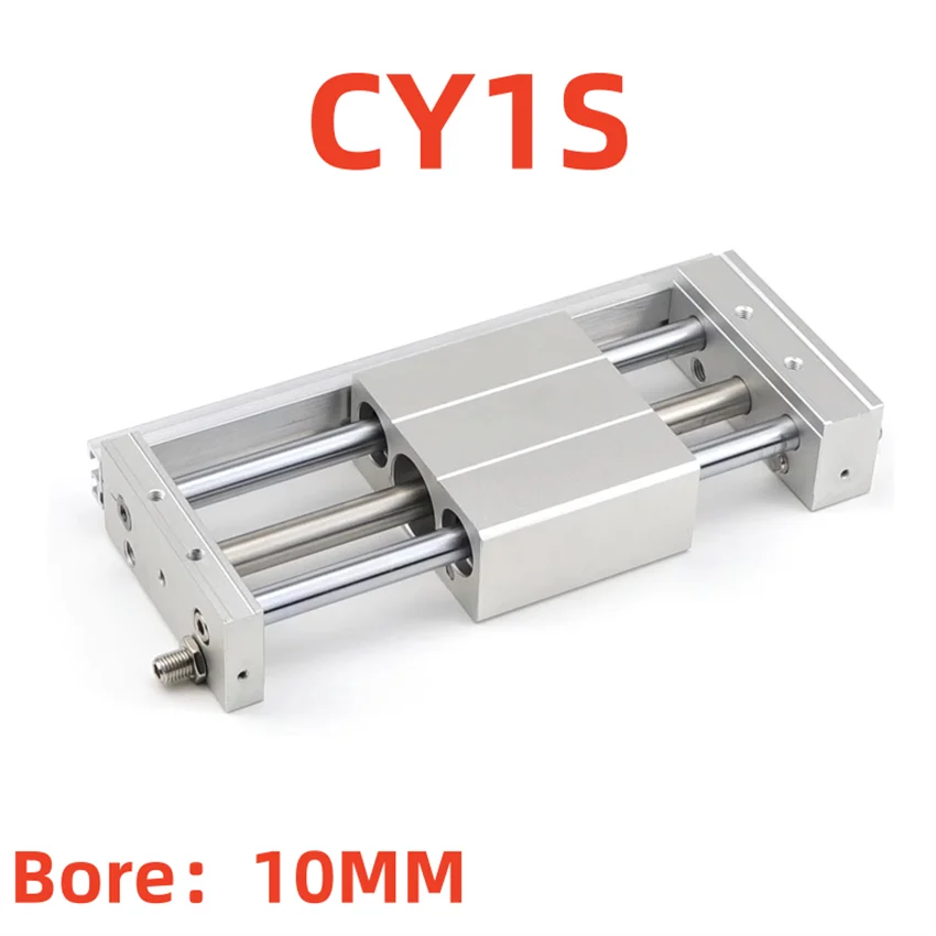 CY1S SMC CY1S10 CY1SG10 Magnetically Coupled Rodless Cylinder Slider Type Slide Bearing CY1S10-50Z CY1S10-100Z CY1SG10-150Z