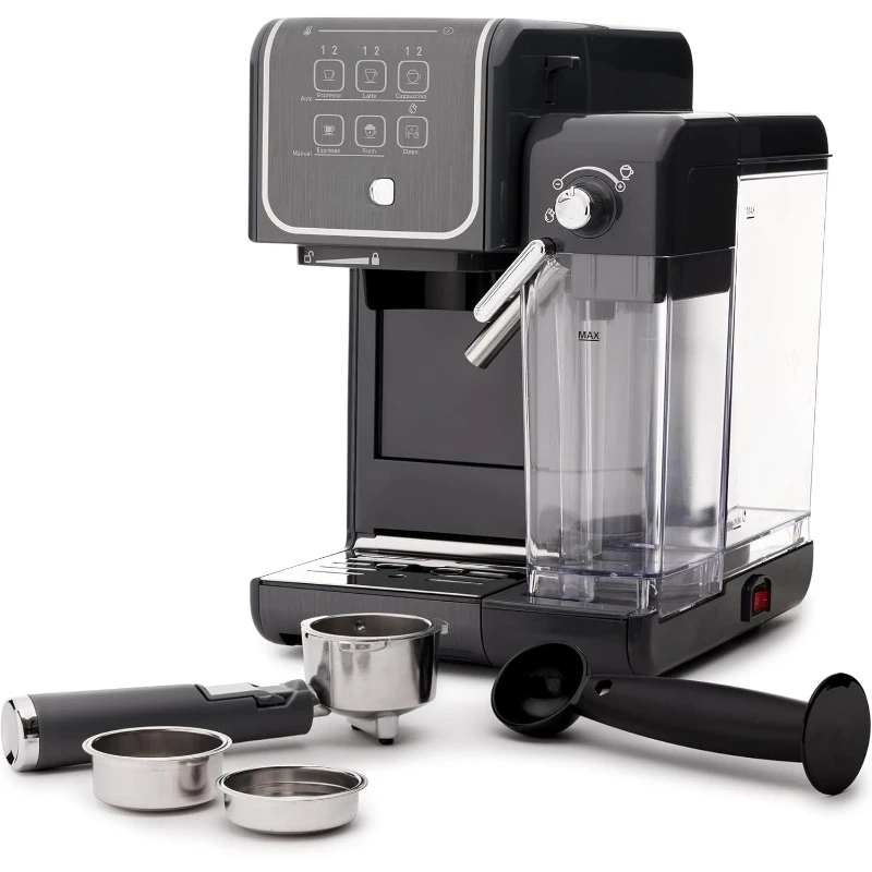 One-Touch CoffeeHouse+ Espresso,   with 19-Bar Italian Pump, and Milk Frother Ideal for Latte, Espresso, and Coffee Lovers