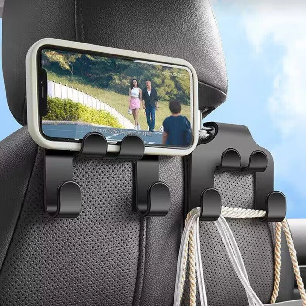 Universal Car Back Seat Hanging Storage Mobile Phone Stand Lazy Rear Seat Phone Headrest Stand Portable Car Back Seat Hook Stand