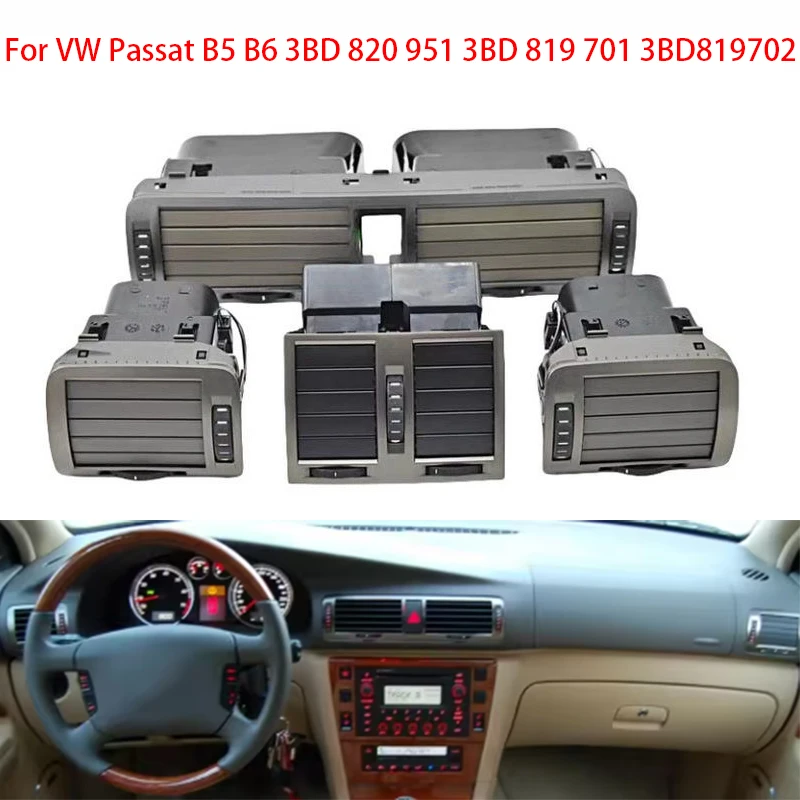 لوضع Passat 2006 2009 لوحات القيادة الأمامية المركزية A/C منفذ تنفيس الهواء منفذ تنفيس العادم منفذ الهواء #1