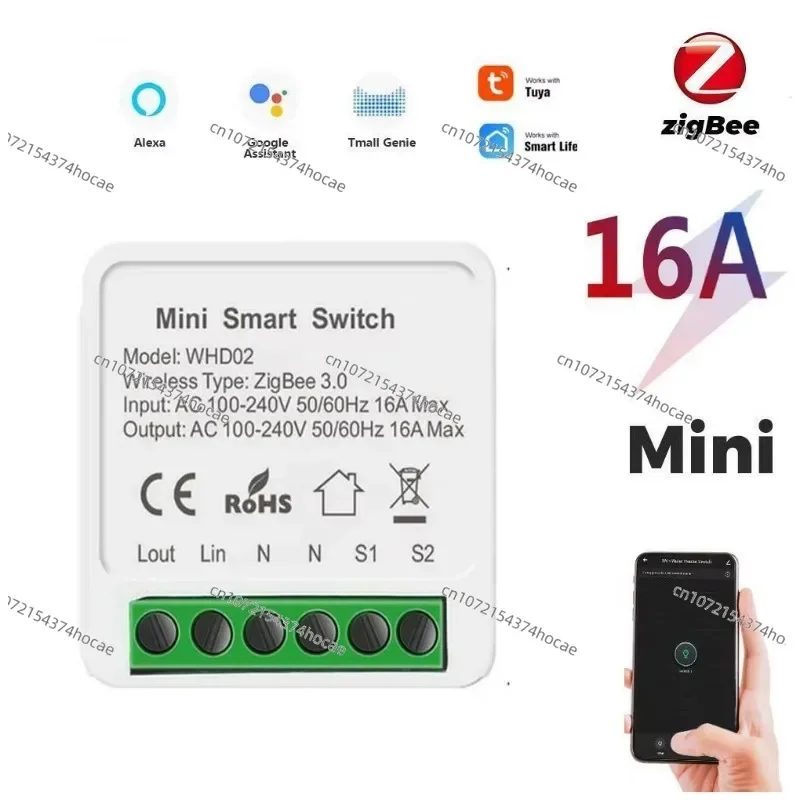 For Tuya ZigBee 3.0 Smart Light Switch Smart Home Automation DIY Module Circuit Breaker Support 2-way control