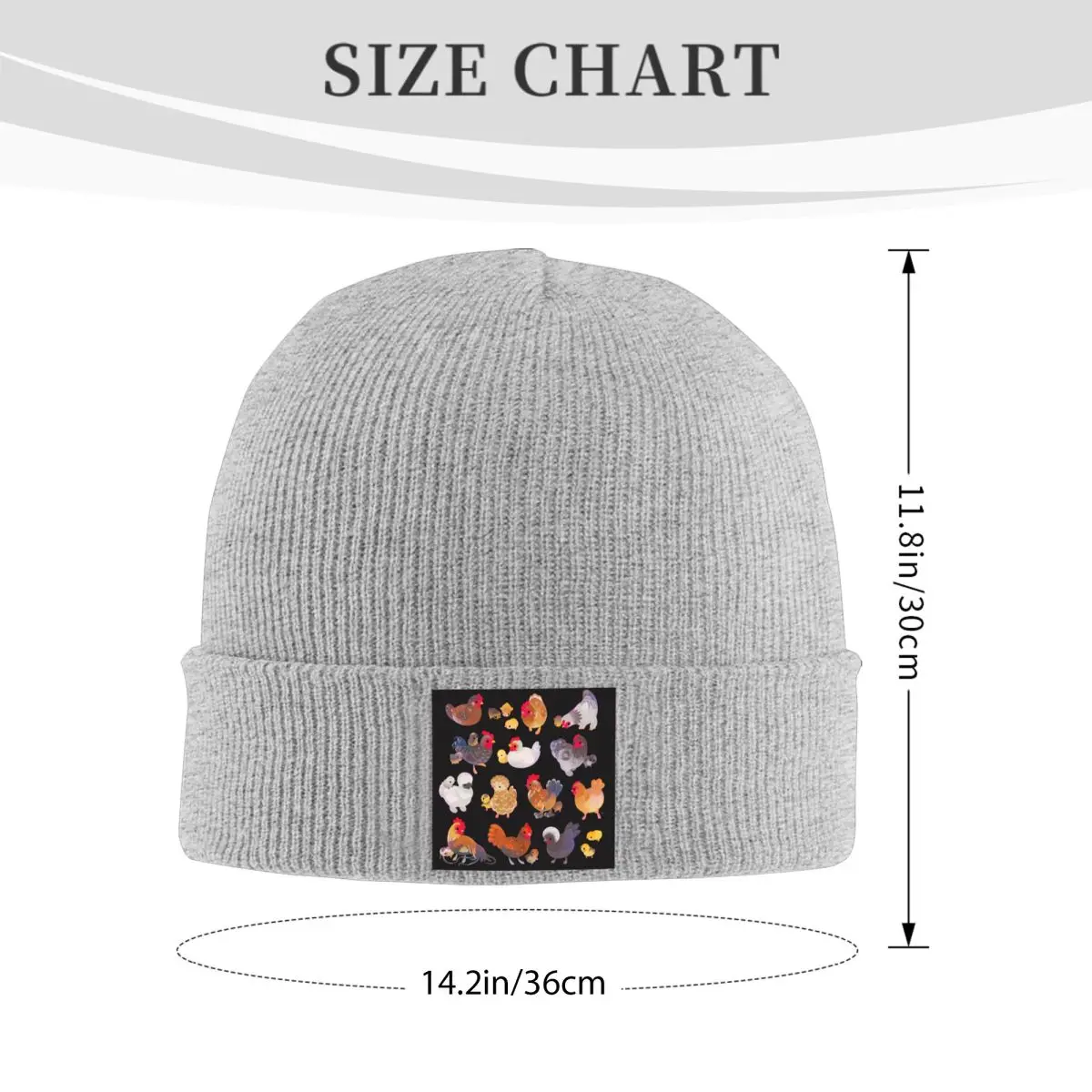 Chicken And Chick - Dark Warm Knitted Cap Winter Knit Bonnet Hat Skullies Beanies Hip Hop Caps for Unisex