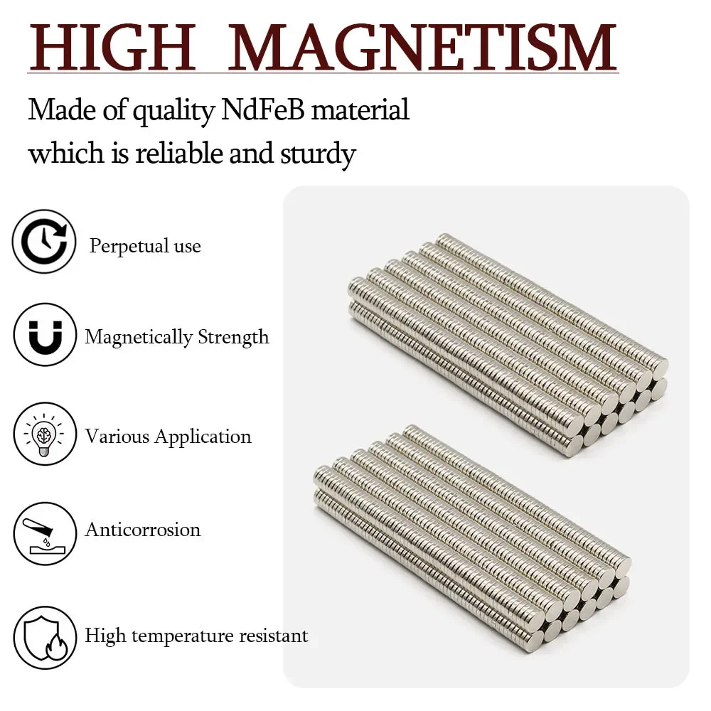 8mmx2mm Super Strong Round Neodymium Magnet Powerful Magnets N35 small Permanent Magnetic NdfeB Refrigerator Magnet 8x2