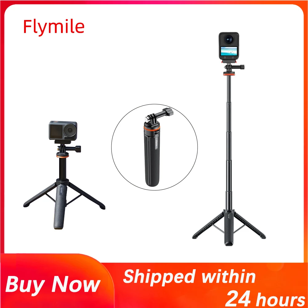 

Выдвижной штатив для селфи-палки 51 см для DJI Osmo 360/Action 5 Pro 4/Insta360 X5 X4/Ace Pro 2/GoPro, аксессуары для путешествий и видеоблогов